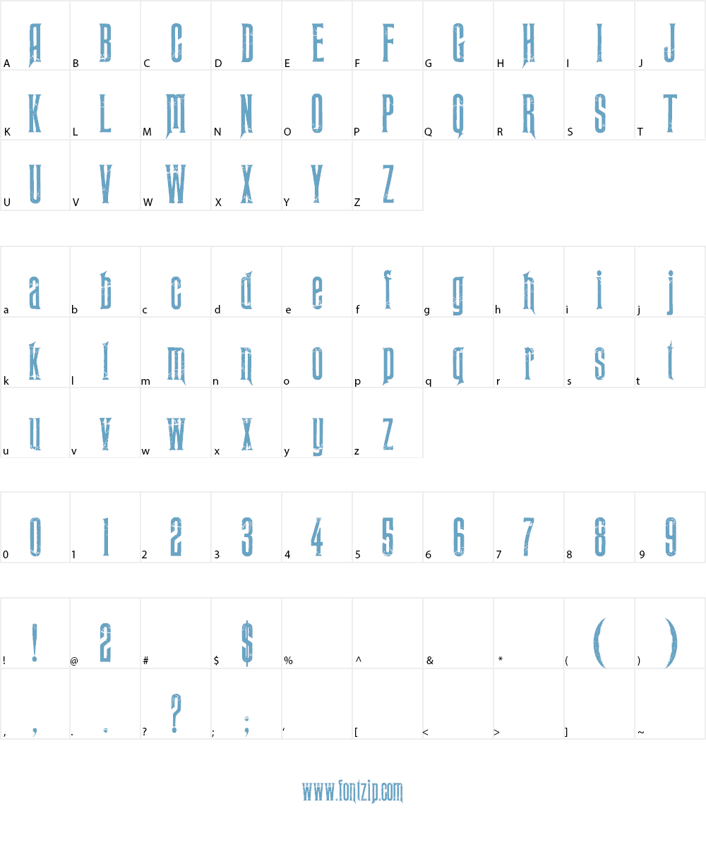 Midnight Moon Font Character